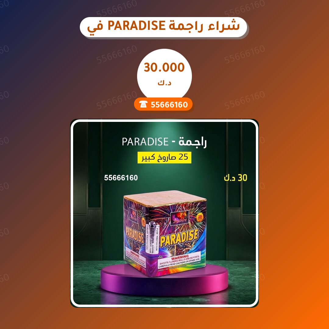 شراء راجمة PARADISE في العاصمة: السعر والتفاصيل